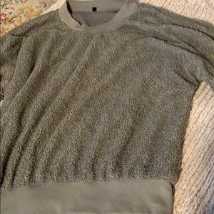 Basic fuzzy Grey sweater